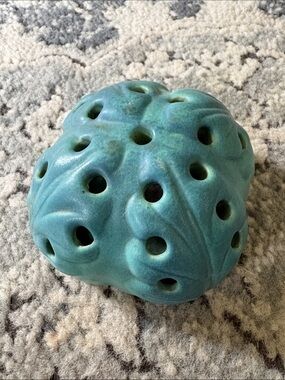 Van Briggle signed pottery colorado springs CO flower frog
